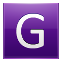 Letter G Violet Emoticon